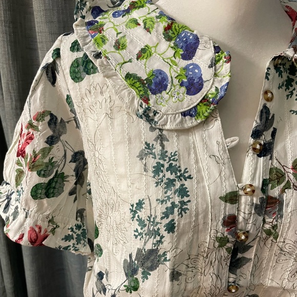 Pilcro by Anthropologie The Kiera Collard Button Front Blouse Size Small NWT - Picture 5 of 11